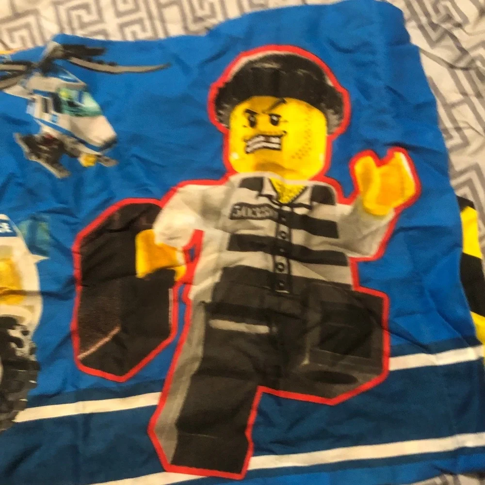 LEGO Ninjago Blue Character Print Twin Comforter Cover